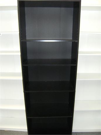 Modern Black Book Shelf , used like new , 71Tx25Wx12D