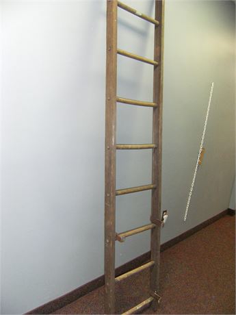 Wood Ladder, for decoration only! 96in L